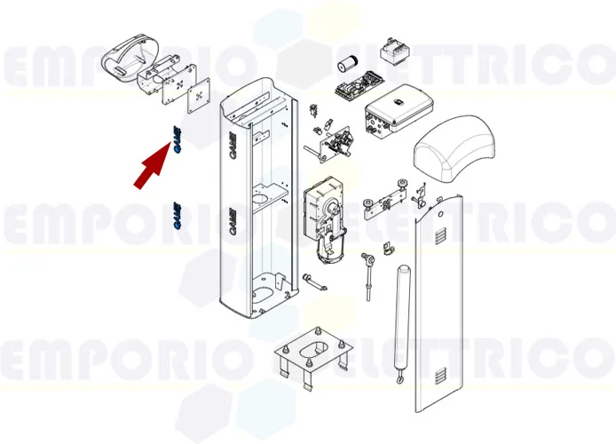 came pièce détachée couvre-trous photocellule caisson gard 4-8 119rig149