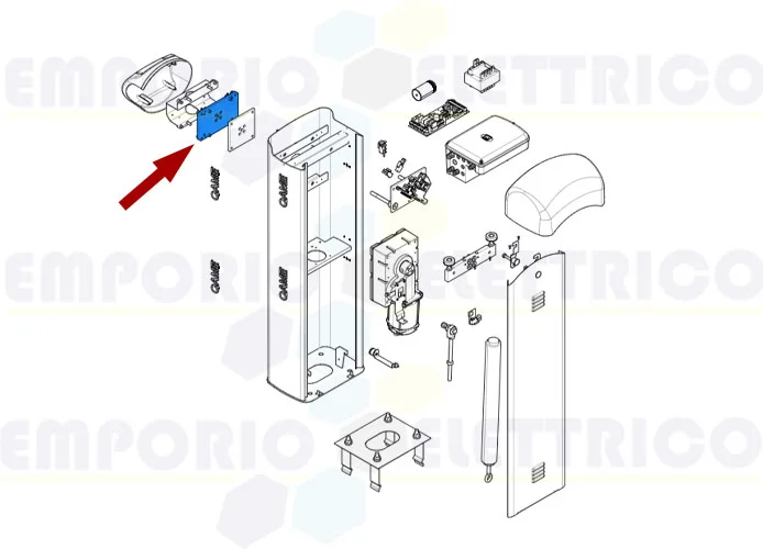 came pièce de détachée plaque intermédiaire fixation tige gard 4 119rig168