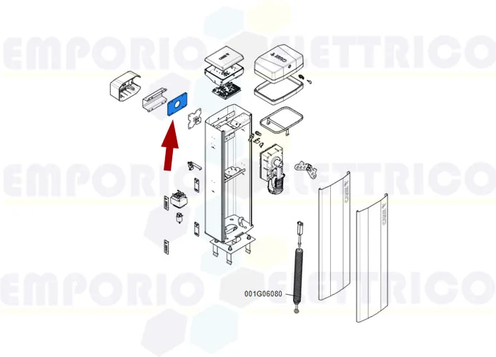 came pièce détachée plaque intermédiaire fixation tige gt4-gx4 88003-0073