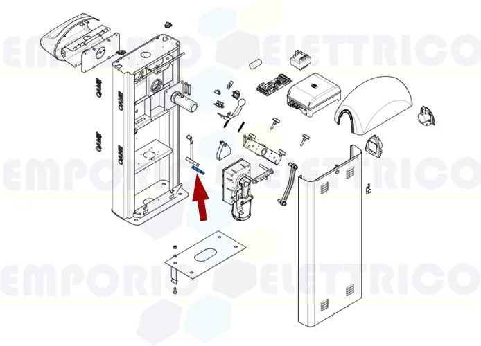 came pièce de détachée petite tige de déverrouillage gard8 119rig515