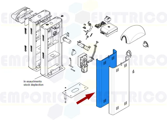 came pièce détachée porte caisson en inox gard 8 119rig151