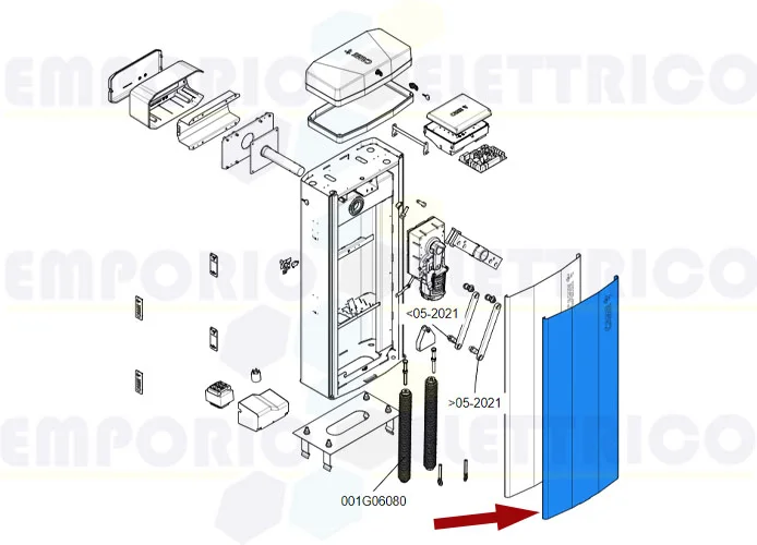 came pièce détachée porte caisson gt8 88003-0098