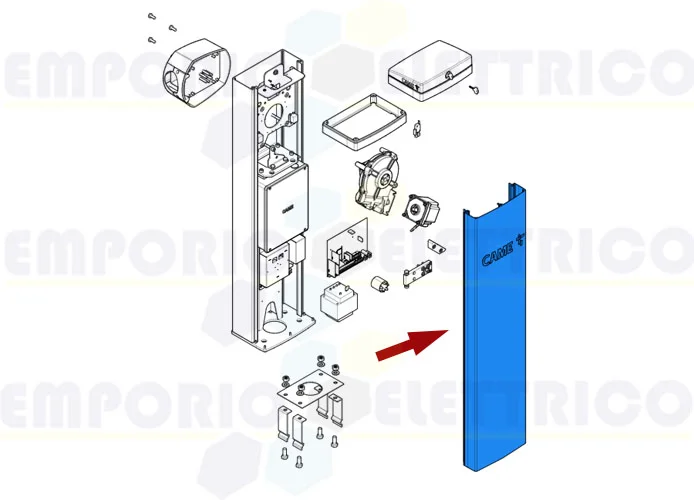 came pièce détachée porte caisson gpt40ags 88003-0034