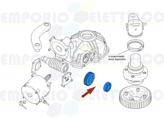 came pièce détachée couronne vis sans fin frog plus 119ria113