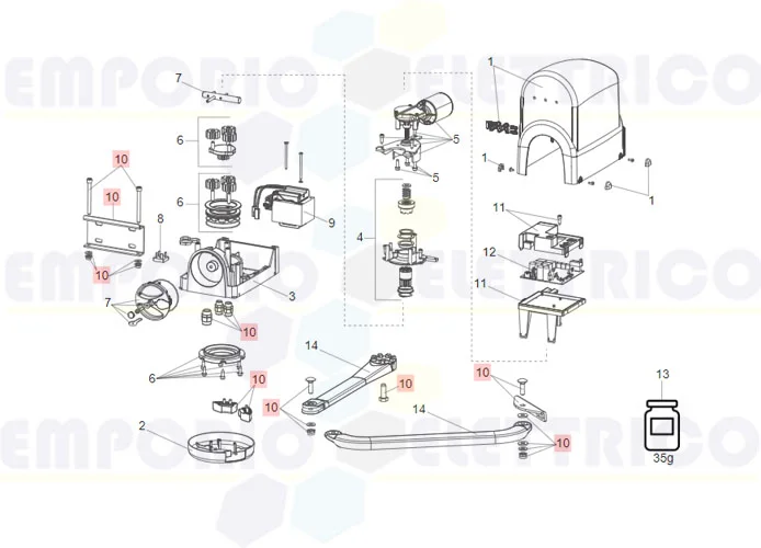 faac pièce détachée accessoires 391-compas 63003423