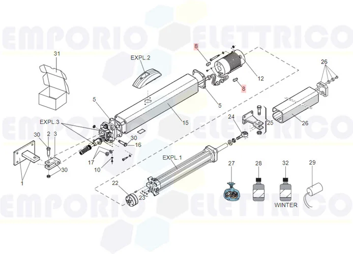 faac pièce détachée tampons anti-vibration 400/402/422 63003303