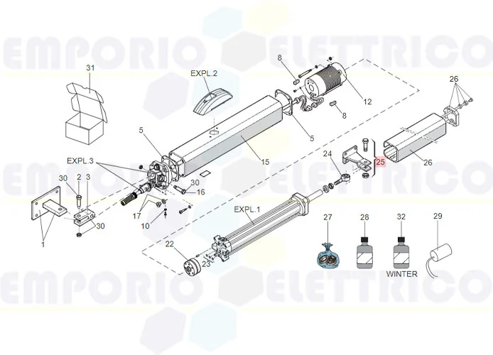 faac pièce détachée fixation frontale 400/87 ln 7220365