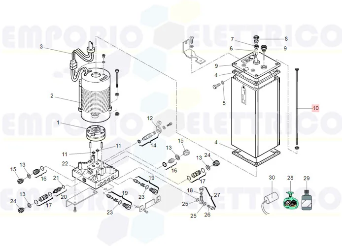 faac pièce détachée vis piston 400 ped/750 '88 7019145