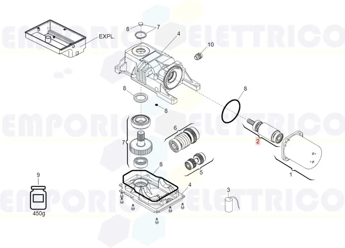 faac pièce détachée rotor 770/roller lent 746027