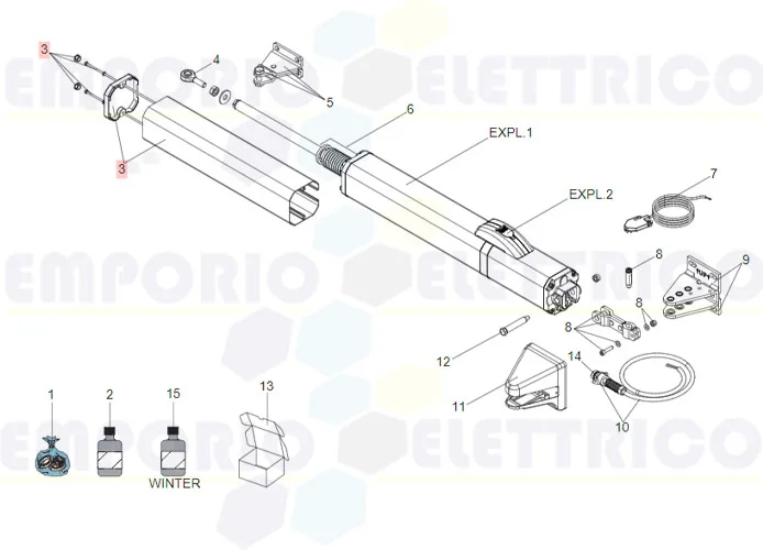 faac pièce détachée groupe carter s450h 63003332