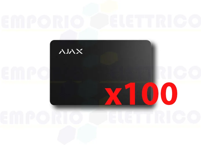 ajax carte sans contact pass noire (100 pièces) 38217