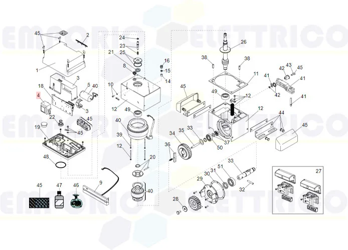 faac pièce détachée transformateur 230v-18v/15va res.-fl.780d 7501365