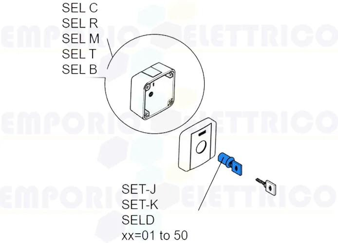 came serrure avec clé set-j sel-c r2151301/50 119R2151301/50