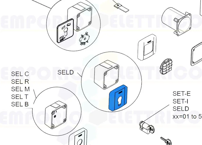 came pièce détachée couvercle extérieur sélecteur seld 2pz 88006-0049