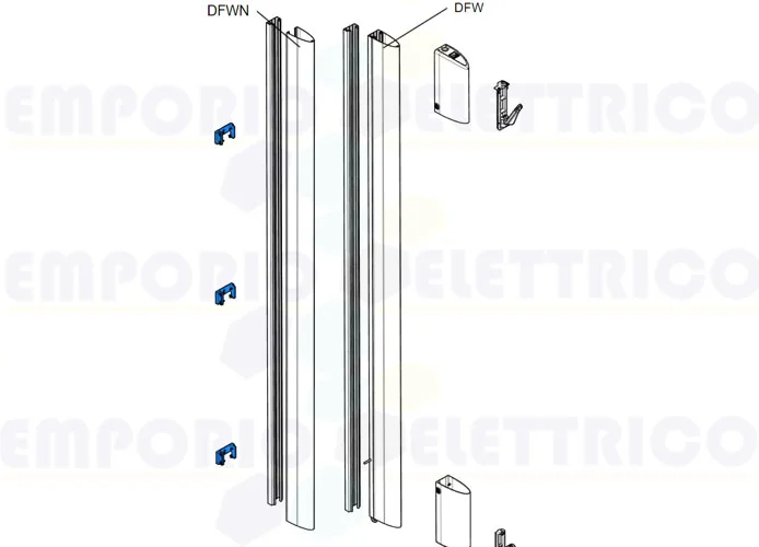 came pièce détachée kit 3 x étriers de fixation df 119rir047