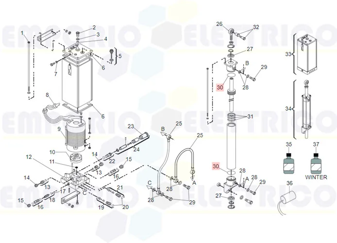 faac pièce détachée o-ring 1,78x34,65 nb70 7090450015