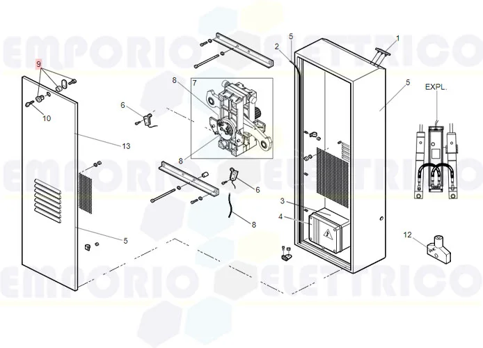 faac pièce détachée groupe serrure 620/640 63003315