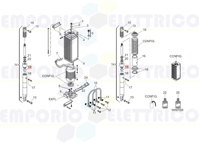 faac pièce détachée joint or 40,95x2,62 (3162) 7090360025