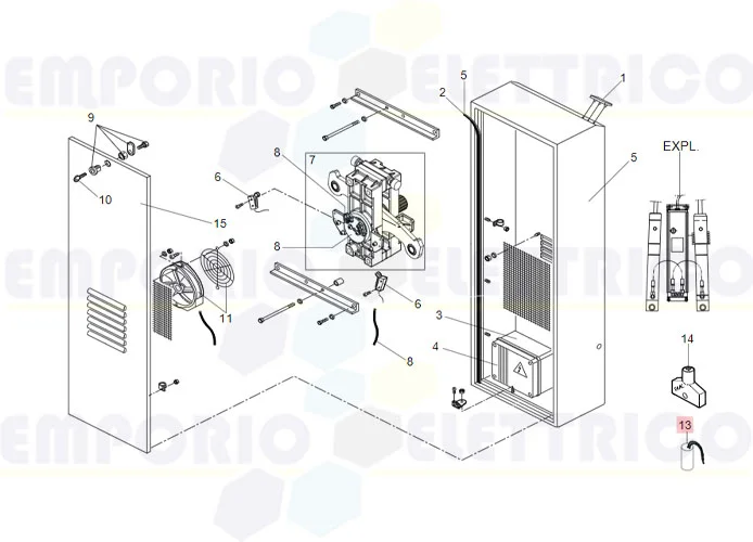 faac pièce détachée condensateur pp16mf-400v ul recog.unip.conn 7600525