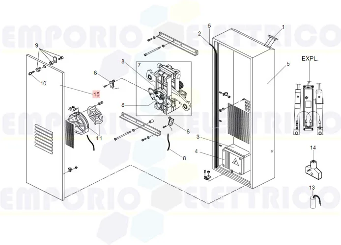 faac pièce détachée porte emballage 642 inox 72706515