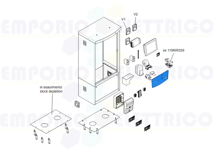 came pièce détachée panneau frontal sérigraphié psc7001 119rig318